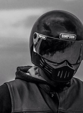 日本SIMPSON辛普森M30摩托车骑行头盔哈雷杜卡迪机车复古碳纤全盔