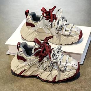 中大童休闲女孩老爹鞋 女童鞋 皮面儿童软底运动鞋 2025新款 潮 秋冬款