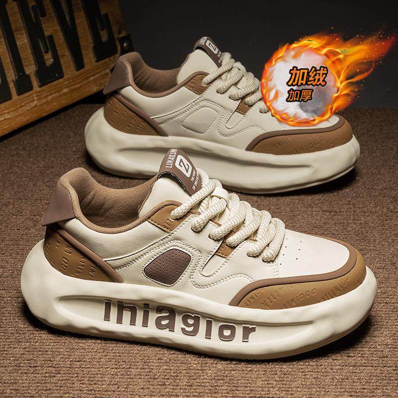 男鞋冬季潮流休闲运动厚底阿甘板鞋男款加绒保暖老爹棉鞋2025新款,流行男鞋,时尚休闲鞋,淘宝优惠券,粉丝福利购,淘宝优惠卷