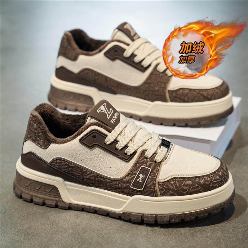 男鞋冬季网红潮牌青少年学生运动休闲板鞋加绒保暖二棉鞋2025新款,流行男鞋,休闲板鞋,淘宝优惠券,粉丝福利购,淘宝优惠卷