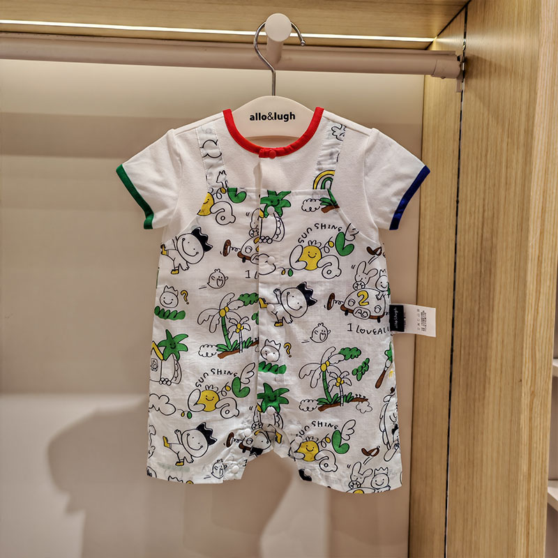 婴儿宝宝夏季包屁连体衣满月宝宝allolugh阿路和如童装ABDD1SU207