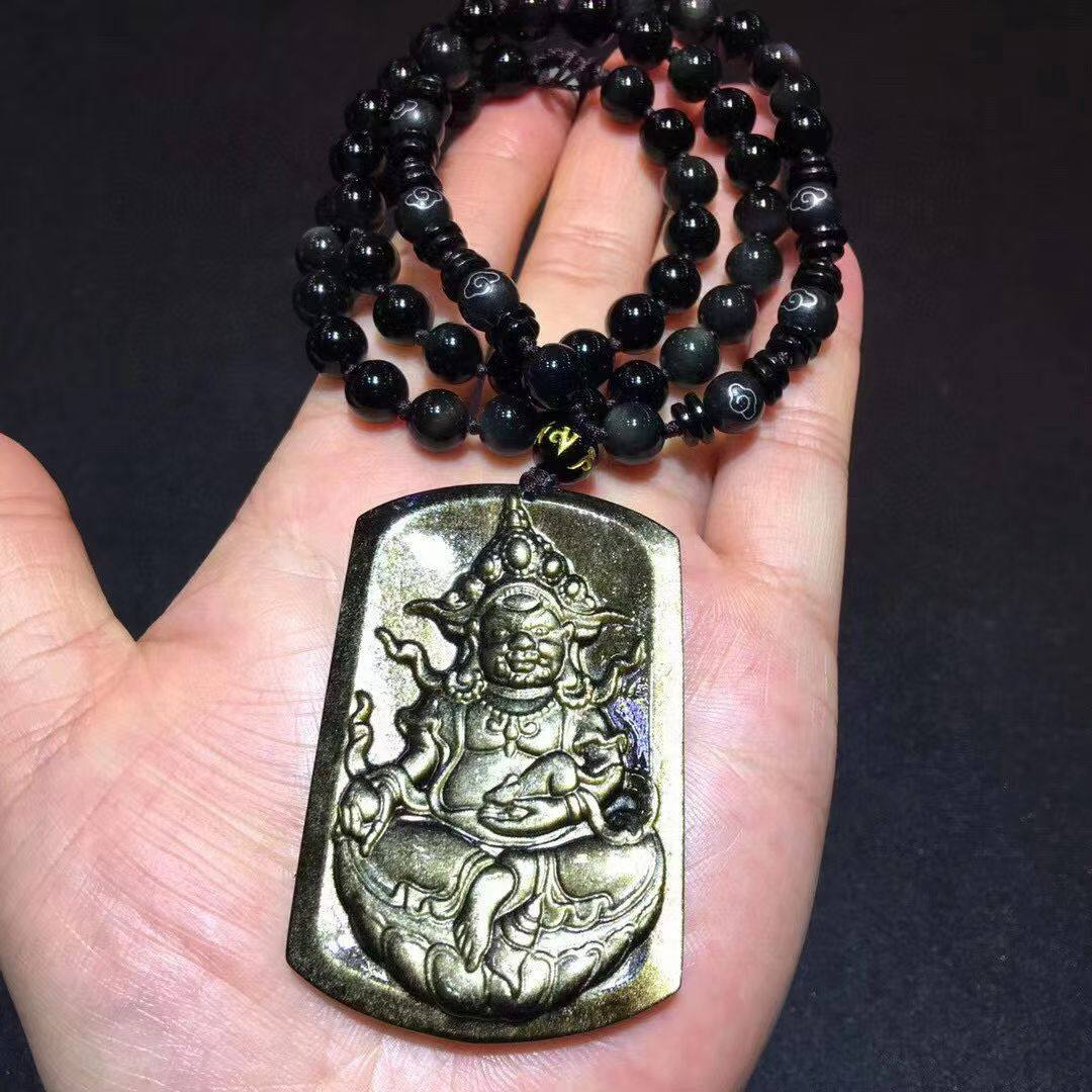 双金眼金曜石 黄财神吊坠 尺寸:62/42/11cm 黑曜石8mm 雕工精湛,饰品/流行首饰/时尚饰品新,黑曜石,淘宝优惠券,粉丝福利购,淘宝优惠卷