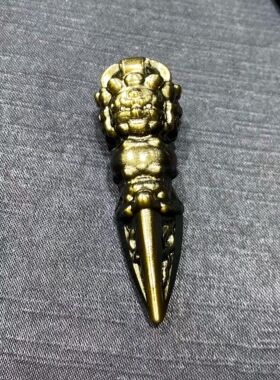 天然墨西哥金曜石 金刚撅金刚杵吊坠 规格:60*19*1mm，