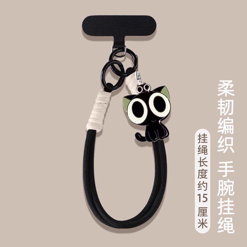 可爱手机链挂手腕女生挂绳手链便携链卡通珠链手机壳手链通用ins网红日韩短款时尚手机外壳手链手机壳手绳