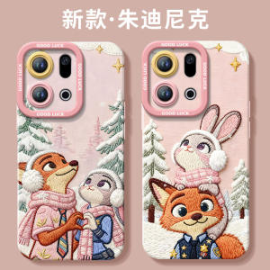 刺绣朱迪尼克适用OPPOFindX9手机壳FindX9Pro套findx8新款Find硅胶X7防摔Find9X外壳OPPO高级x6疯狂动物城x5