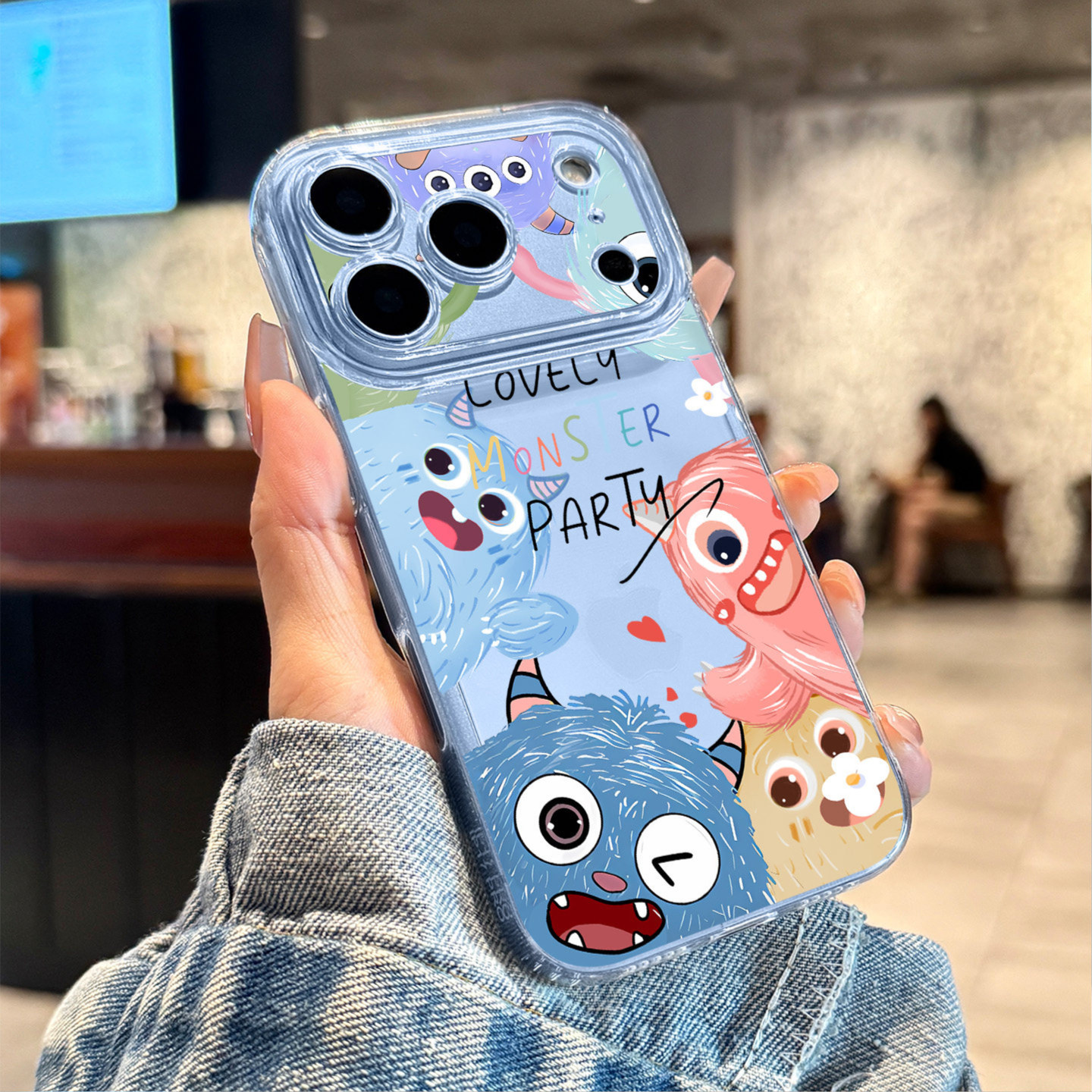 卡通小怪兽适用苹果18promax手机壳iphone18pro套17pro软16新款iPone防摔18女15的14plus透明13/12外壳11硅胶