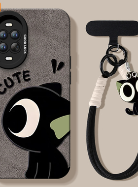 小黑猫适用华为nova15手机壳nova15Pro新款Nava14保护套navo13防摔12硅胶11高级感10挂绳Ultra外壳9女8软7