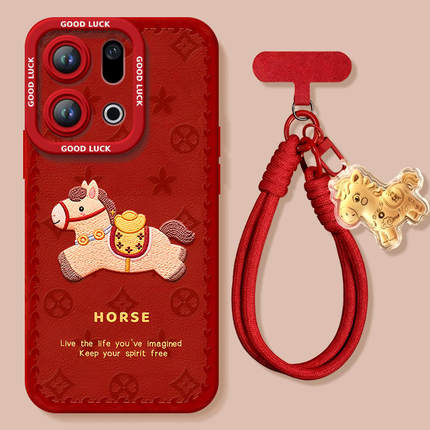 爱马仕橙适用OPPOFindX9手机壳FindX9Pro套2026马年findx8新款Find硅胶X7防摔Find9X新年款OPPO过年x6红色x5