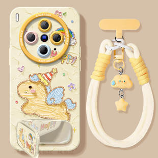 快乐小马适用vivoX300手机壳X300Pro保护套x200新款x100硅胶x90防摔x80por外壳vivo高级viv0挂绳viov女x70