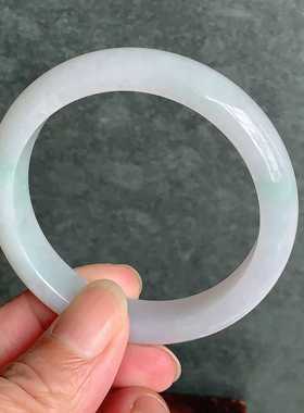 翠都翡翠珠宝天然翡翠A货玉石冰糯种55.7女款淡紫淡绿手镯800232