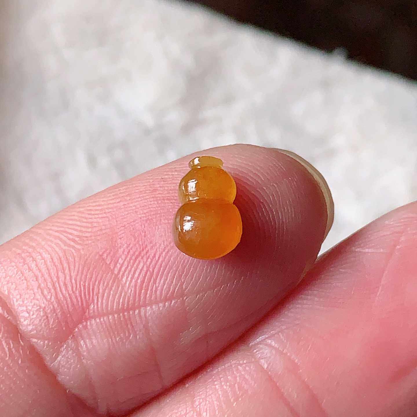 翠都翡翠珠宝缅甸天然A货玉石镶嵌戒面冰种黄翡葫芦900575