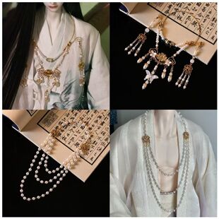 BJD娃娃玩偶璎珞项圈古风汉服冷清三分娃中国风迷你项链装饰配饰