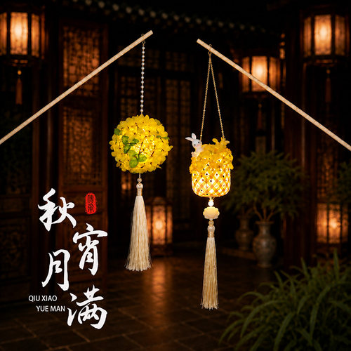 秋宵月满花灯中秋节手提灯笼