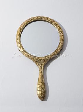Les petits bonheurs｜日本COTTAGE黄铜手工复古化妆镜子装饰小物