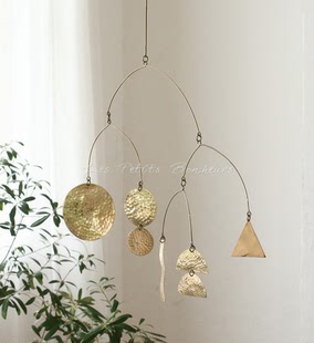 饰壁饰挂件 bonheurs｝日本进口简约黄铜几何家居装 ｛les petits