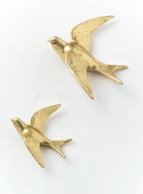 les petits bonheurs现货北欧风树脂燕子家居墙壁墙贴装饰