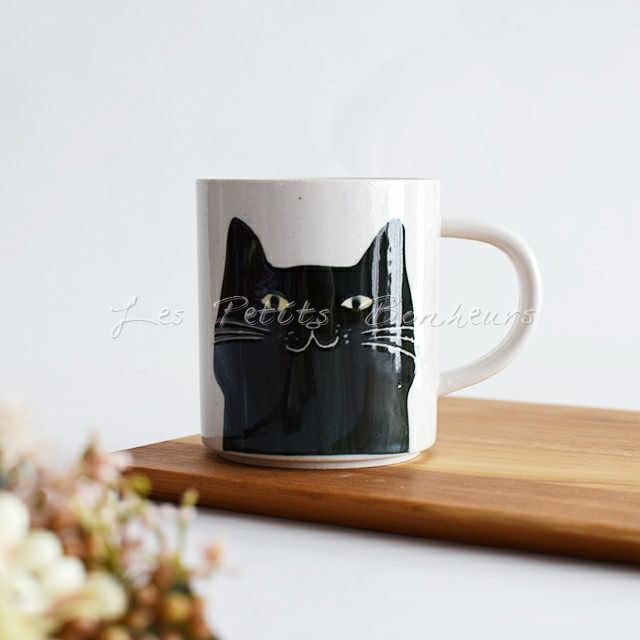 les petits bonheurs｜日本rokuro六鲁工坊制作猫咪马克杯咖啡杯