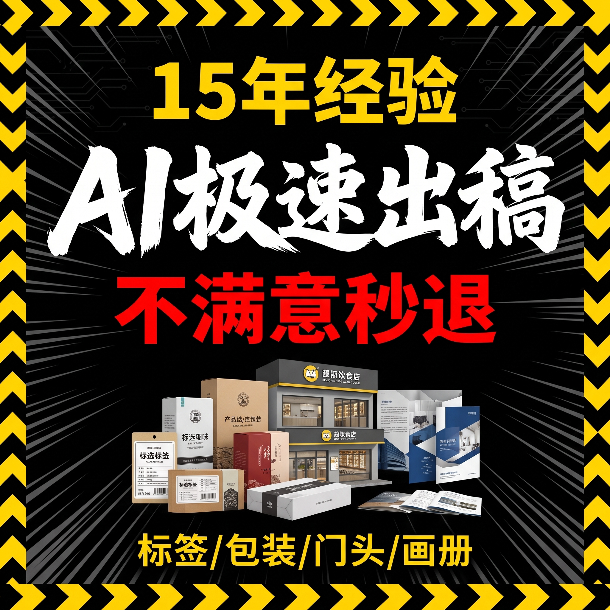 【极速出稿】AI包装标签设计 不满意秒退款 15年经验防打假
