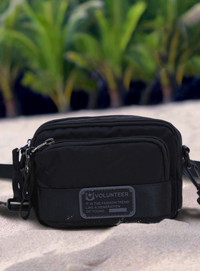 volunteer男士小方包横款迷你斜挎包潮运动牛津布手机包皮带腰包