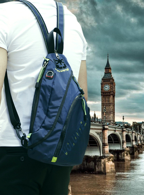 潮男士斜挎胸包两用小号迷你双肩背包轻健身运动女休闲大学生书包