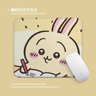 可爱乌萨奇鼠标垫方形键盘垫电脑桌垫工位家用可定制锁边防滑便携