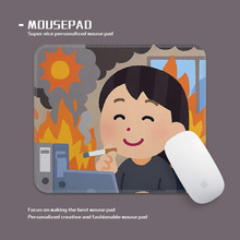 irasutoya小人方形鼠标垫锁边可水洗宿舍办公电脑桌垫可定制通用