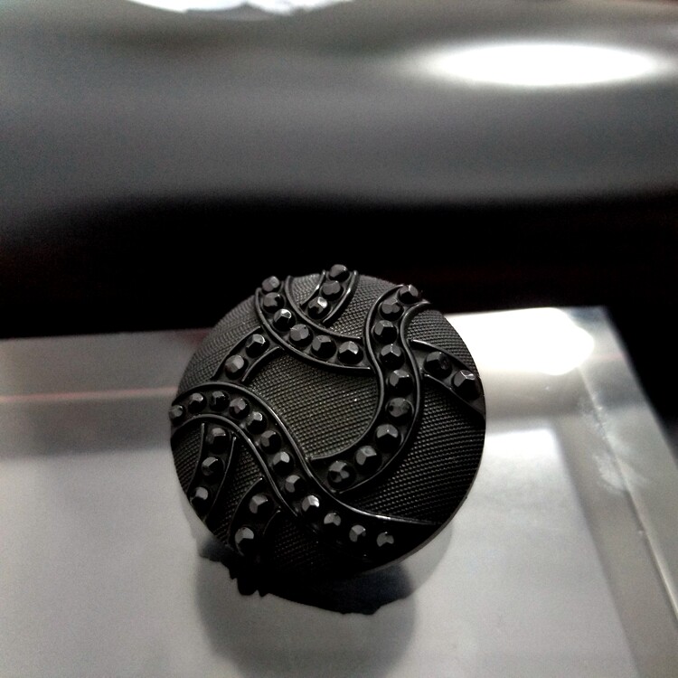 高端意大利原装进口植物纤维尼龙黑白色复古毛呢大衣外套西装纽扣