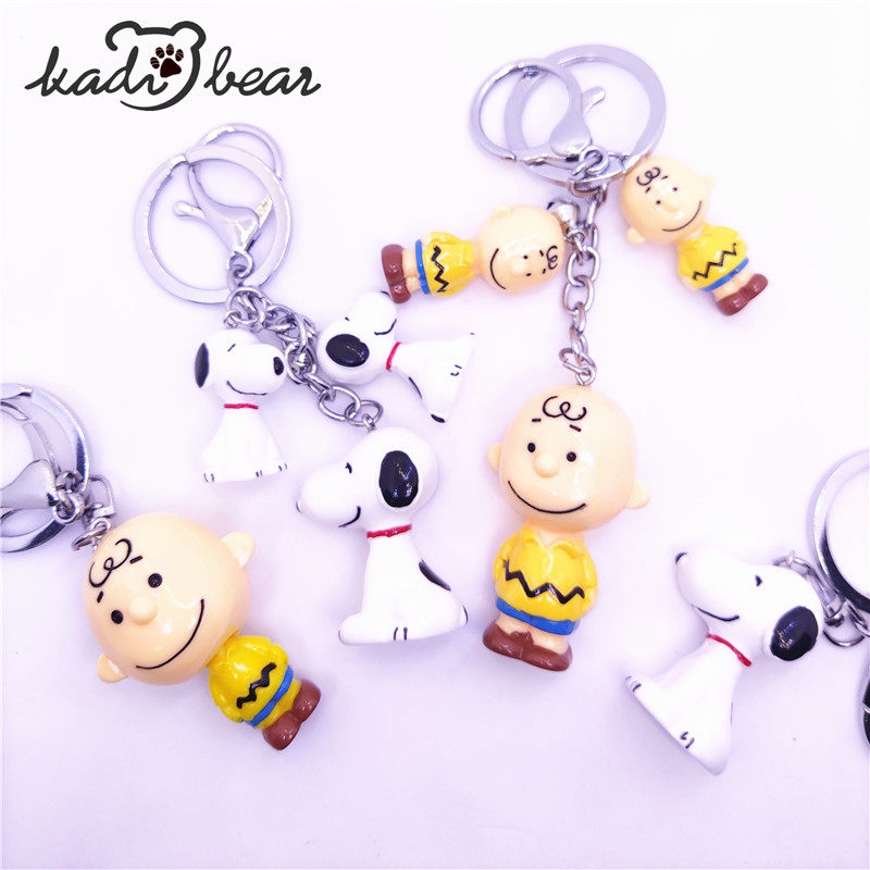 人气新款史努比主人查理布朗公仔可爱狗钥匙扣包挂饰摆件手办挂件
