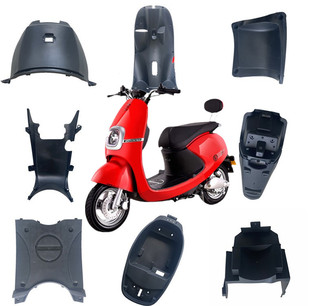 新日小米咖电动车外壳红鹰塑件 台铃欧派金箭小女神配件烤漆件