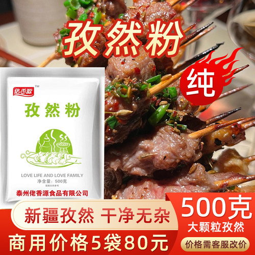孜然粉商用 孑然芝然散装新疆孔然子然仔然烧烤调料紫然500克
