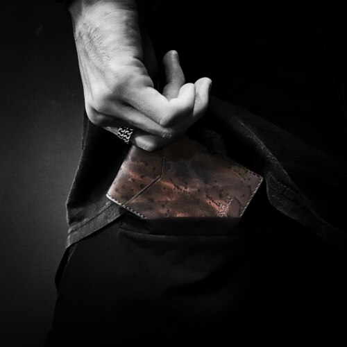 FENGMA缝马 原创手工染色牛皮驾驶证包真皮复古行驶证套 定制刻字