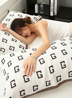 【官方旗舰店正品】纱布枕巾纯棉一对轻奢高级感等品MUMI装高档简