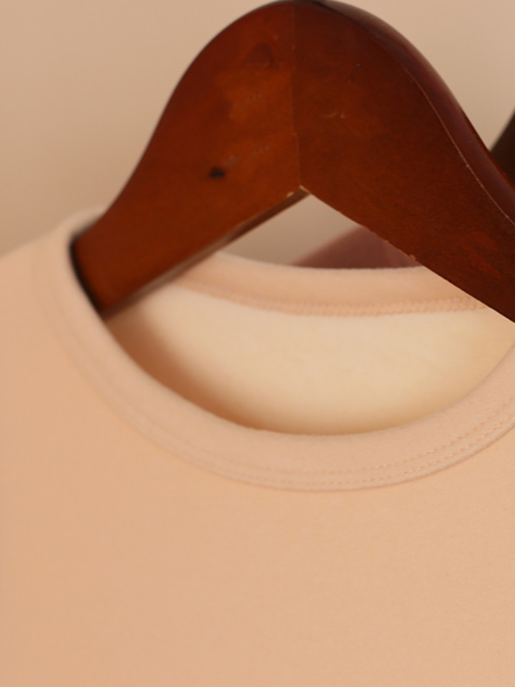 남성과 여성의 가을 겨울 두꺼운 독일 벨벳 열 따뜻한 탑 BAOZHONG 큰 어린이 라운드 넥 플러스 벨벳 홈 잠옷 가을 옷