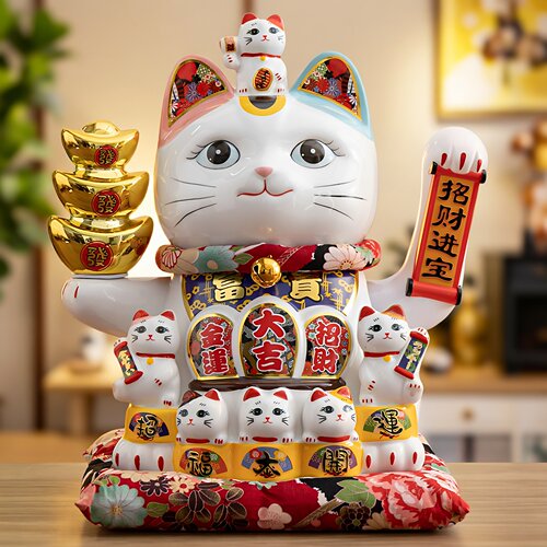 和猫坊摇手招财猫经典精致特大号