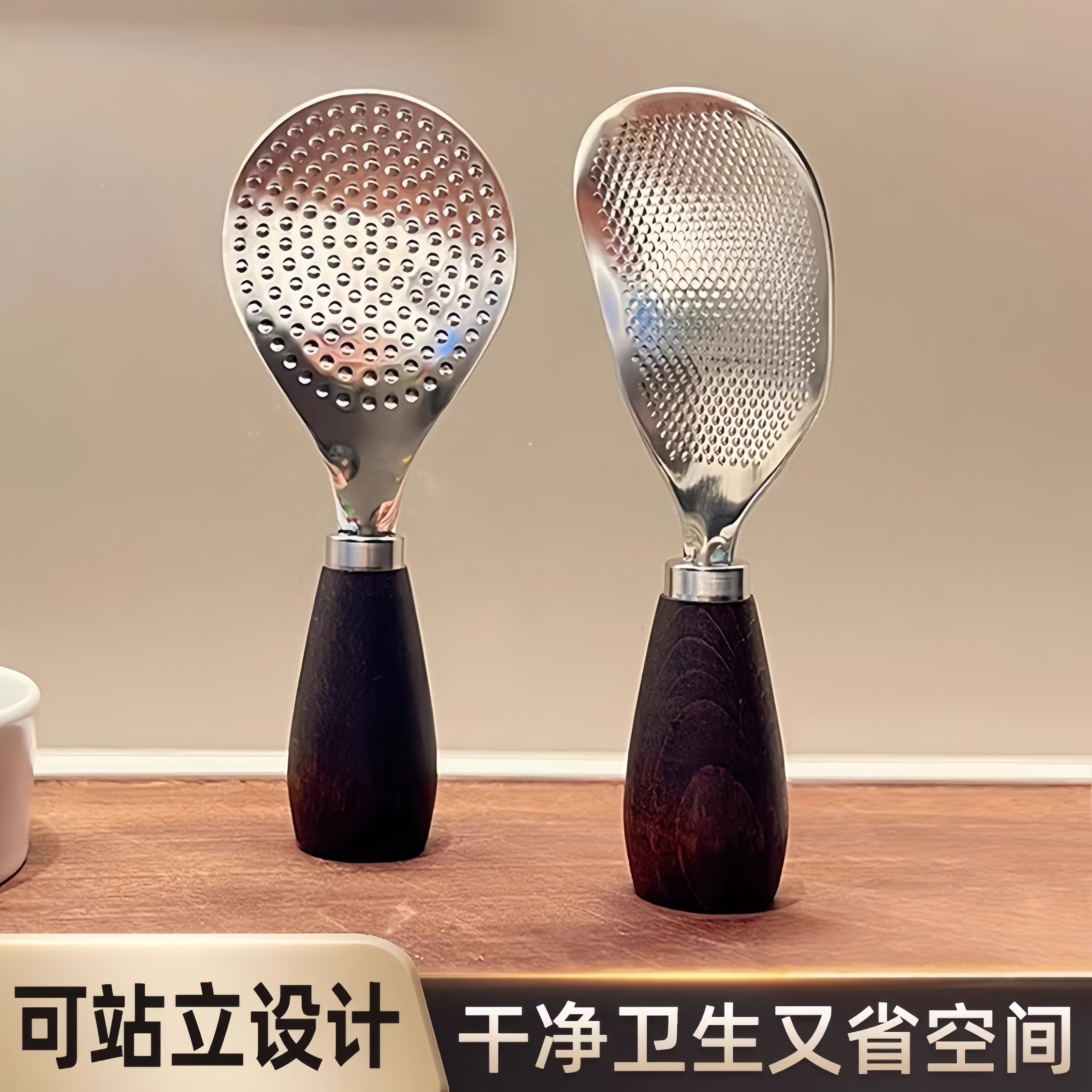 可立式饭勺方勺不锈钢米饭铲子