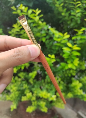 艾诺琪化妆刷光橙茶系列f308平头眼线刷纤维毛实木柄微瑕疵款