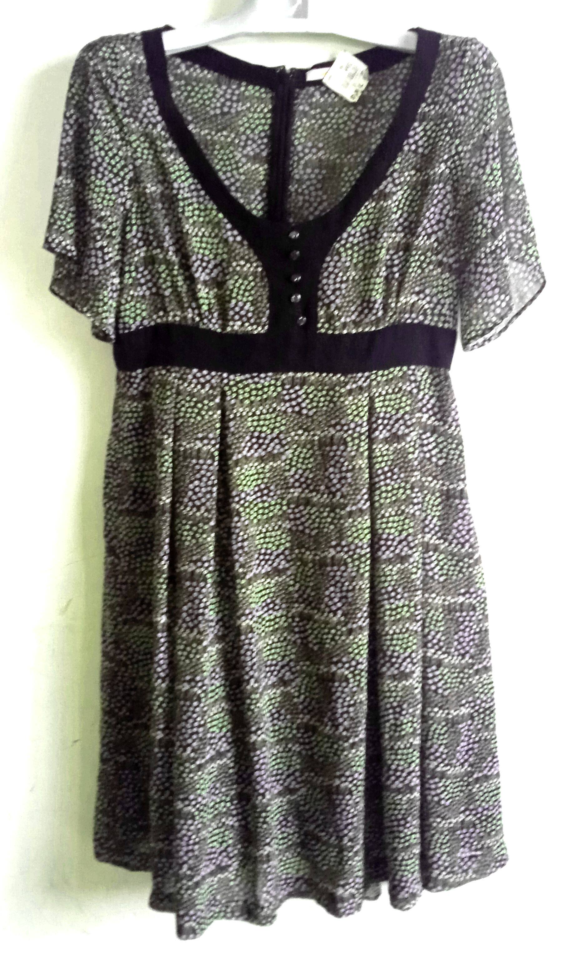 夏装 外贸围单休闲时尚 柔软舒适 花色中长款  短袖低领 连衣裙