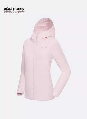 诺诗兰春夏新品女式户外运动防泼水连帽上衣弹力外套NTJEH2212S