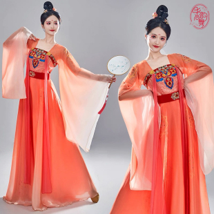 仙气汉服襦裙艺考舞蹈服装 汉唐广袖 古典舞演出服女飘逸中国风古装