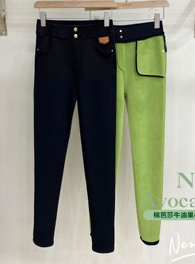 2025棉芭莎牛油果倍润裤9003-6.0加绒加厚小黑裤高腰显瘦打底裤女