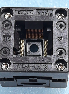Enplas测试座OTQ-48-0.5-13 烧录座 SOCKET 0.5间距 IC座 QFP48/T