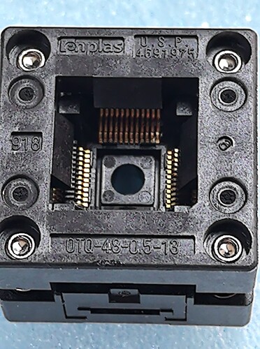 Enplas测试座OTQ-48-0.5-13 烧录座 SOCKET 0.5间距 IC座 QFP48/T