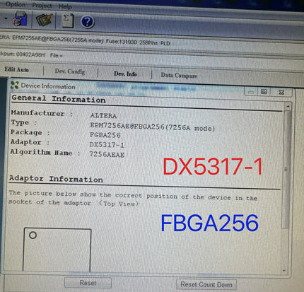 DX5317-1西尔特SP6100N适配器 烧录座 烧写座FBGA256
