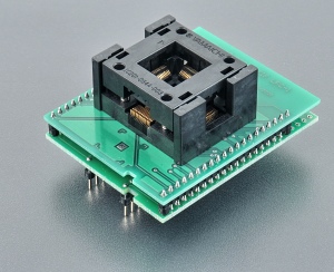 烧录座DIL40/QFP64 ZIF LPC-1适配座 ELNEC专用座LQFP64