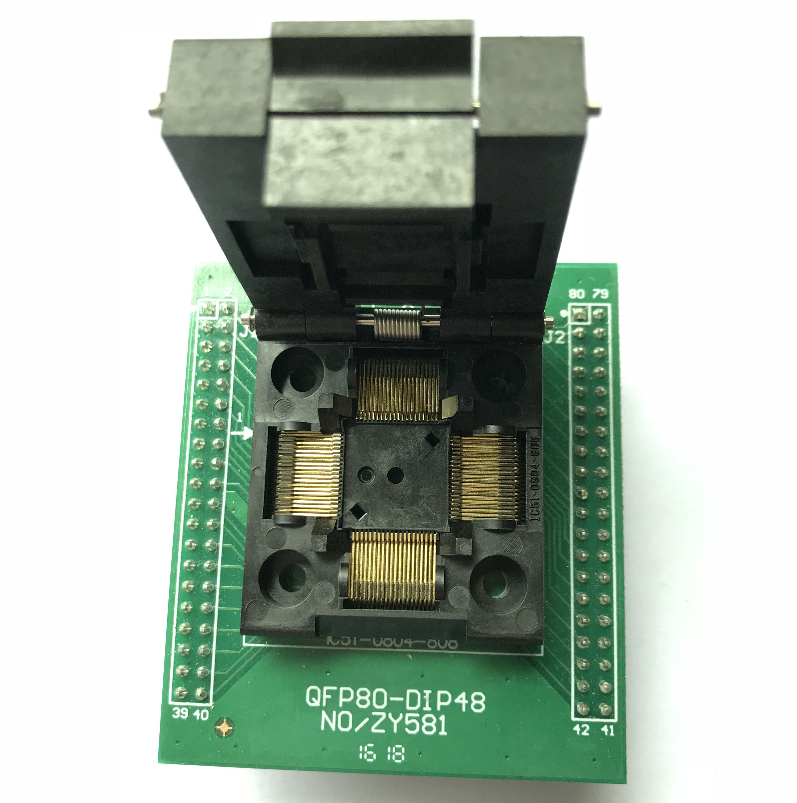 ZY581F 周立功专用适配器 烧录座 适配座 广州致远 TQFP80 QFP80