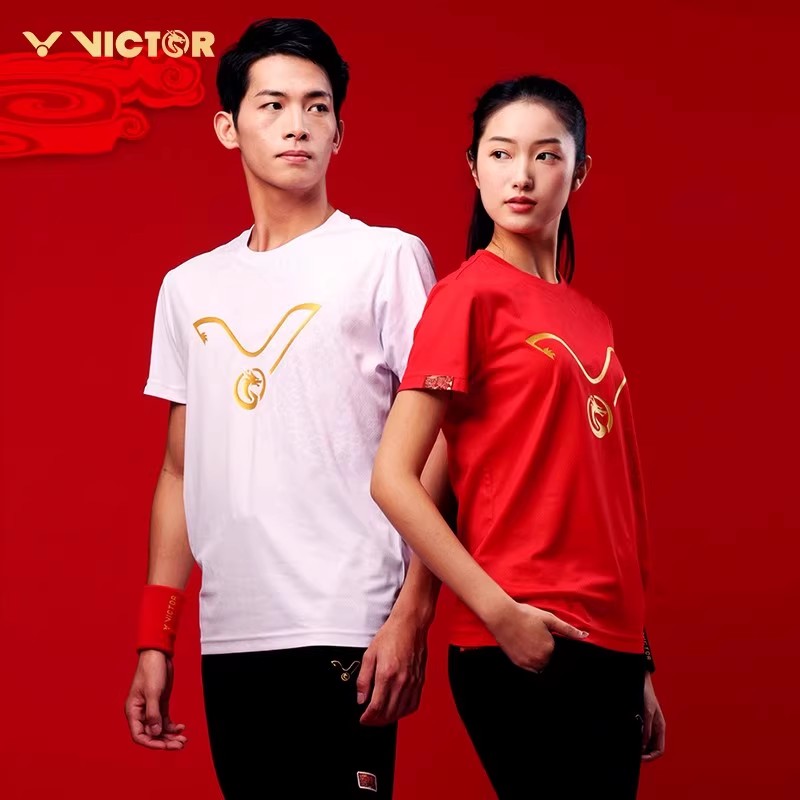 VICTOR威克多T-402CNY羽毛球服针织T恤胜利透气龙年龙腾四海系列