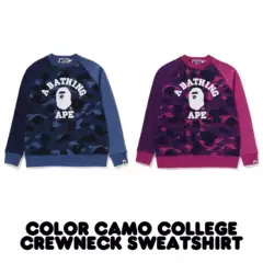 Domestic Stock 150/160 - Japanese Streetwear BAPE Kids Camo A B Sleeve Ape Round Neck Pullover Hoodie