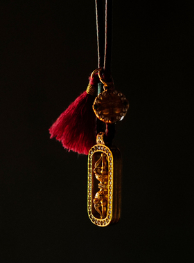 丰盛的旋转|金刚杵黄财神项链