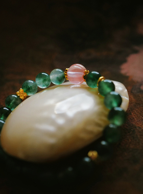 碧意流动的春湖|水草玉髓手链