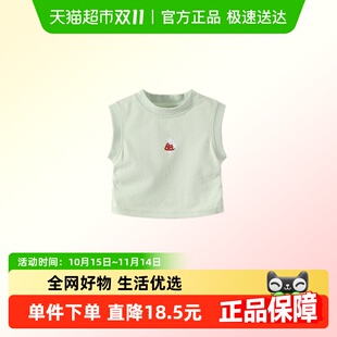 新款 夏装 洋气儿童无袖 小童装 宝宝上衣 t恤薄款 班喜迪女童背心夏季